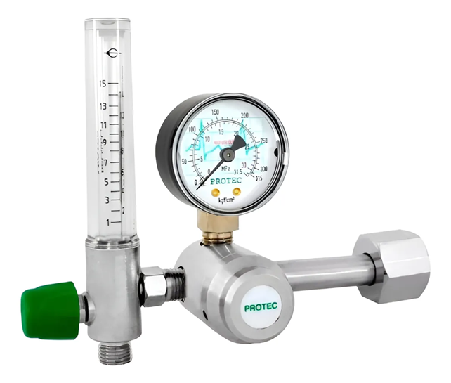 Válvula com fluxômetro de oxigênio